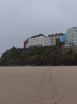 FZ026117 Footprints to colourful houses in Tenby.jpg